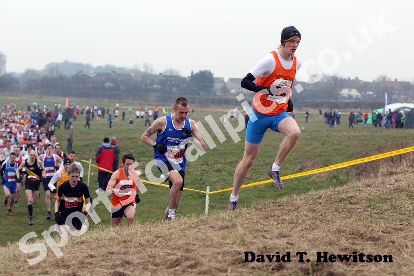 Senior Men's start, North East Harrier League, Wrekerton, Gateshead.